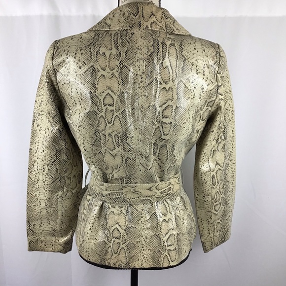 Vakko Sport leather snakeskin printed jacket - Picture 2 of 5